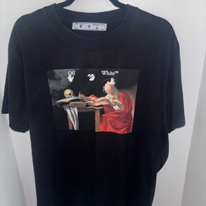 OFF-WHITE Mens Caravaggio Saint Jerome Short Sleeve Tee
